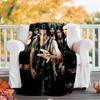 1pc Rammstein2 Theme Blanket - Digital Print, Polyester, Cozy for All Seasons, Perfect for Outdoor, Camping, and Travel