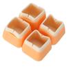 4 Peças Protetores de Silicone para Móveis 3,3x3,9x3,9cm Antiderrapantes Capas para Pés de Cadeira Mesa(laranja )