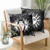 Mandala Throw Pillows White Black Sun And Moon Cushion Cover Throw Pillow Cases Sofa Cushion Cover Tarot Pillowcase Home Decor