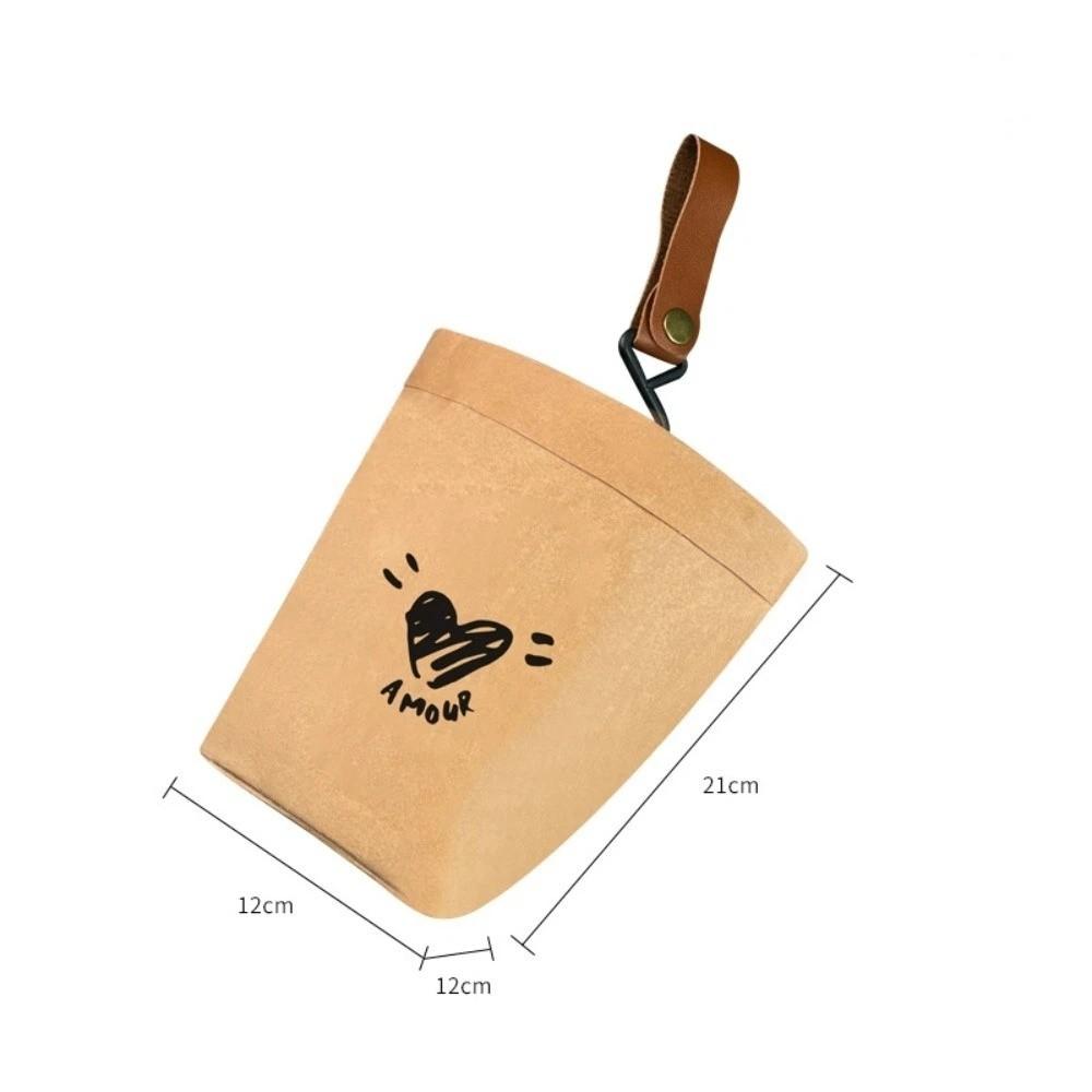 

Portable Car Air Vent Trash Can Bear Shaped Kraft Paper Storage Bag Vehicle Organizer Car Use M