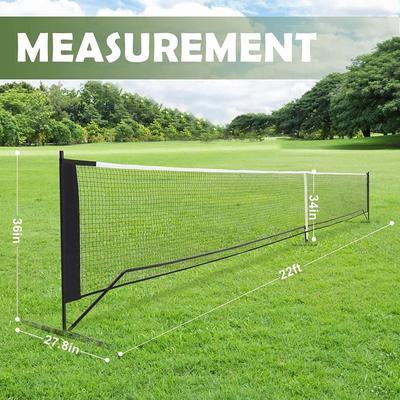 22 FT Driveway Backyards Pickle Ball Game Training Supplies Set Portable Outdoor Pickleball Nets Pickleball Net