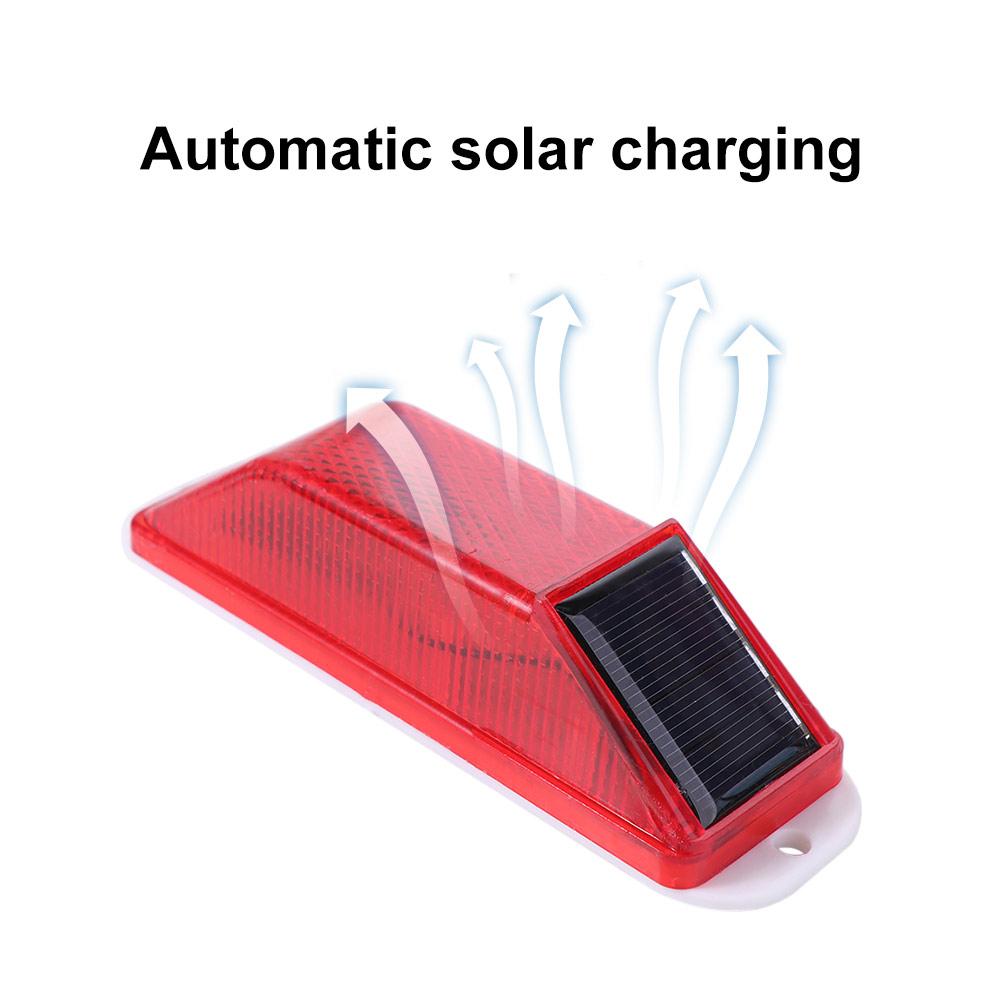 2pcs Solar Powered Car Side Marker Light Rechargeable Double Side Warning LED Lamp Waterproof Durable Car Emergency Light