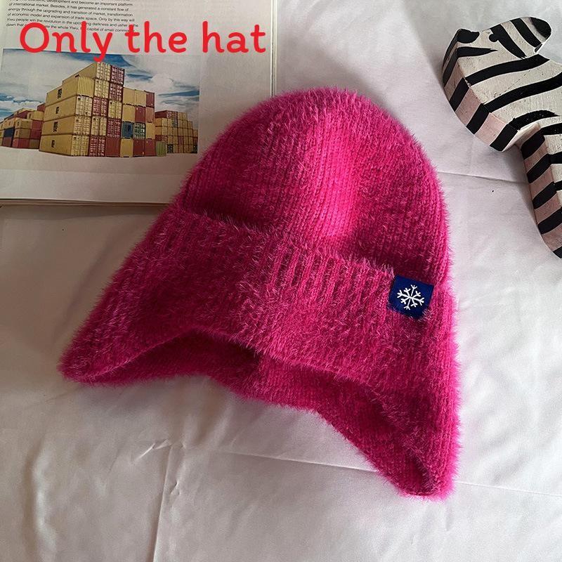 Soft Polyester Knit Ear Cover Hat For Autumn Winter Casual Womens Wear