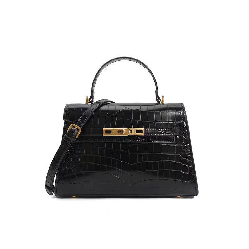Crocodile Texture Kelly Bag Women Chic
