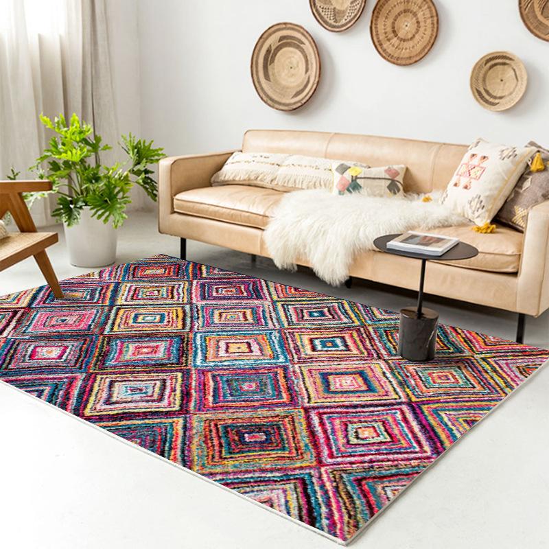 Retro Europäischer Teppich Wohnzimmer Große Fläche Dekoration Sofa Bereich Teppiche für Schlafzimmer Garderobe Rutschfeste Bodenmatten
