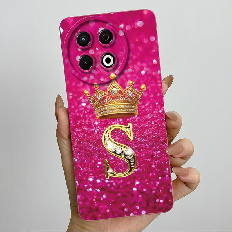 For Tecno Spark 30 Pro 4G KL7 Case Crown Letters Camera Protection Shockproof Anti-Fingerprint Cover For Tecno Spark30 Pro Coque