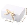 WTEMPO 10PCS Kraft Paper Gift Boxes with Ribbon Bow Multipurpose Jewelry Display Packaging Ideal for Bridesmaid Gifts Wedding Favors