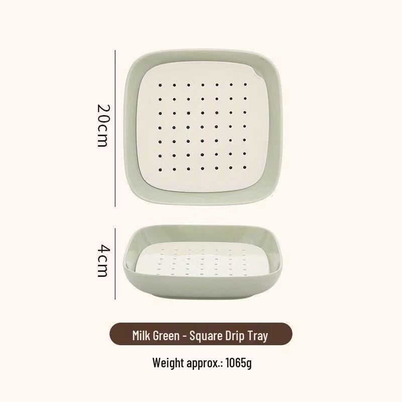 Xiangchong Premium Ceramic Double-Layer Dumpling Draining Plate
