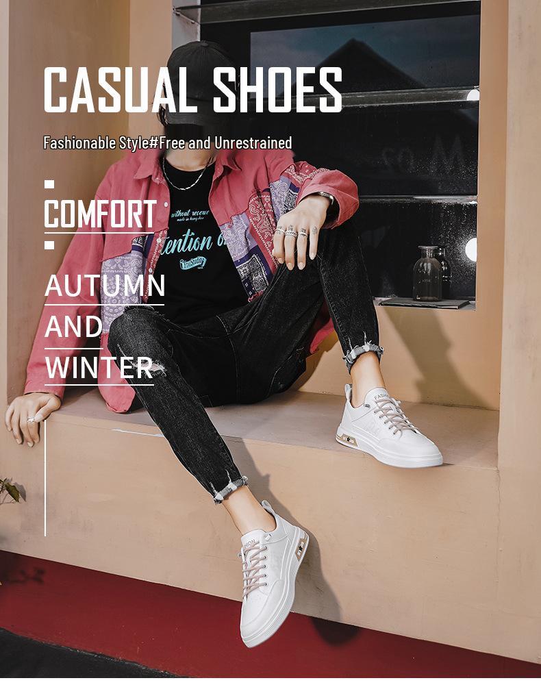 Men's 2025 Spring Breathable White Slip-on Shoes - Korean Trend, Versatile Casual Sport Style with Soft Sole.