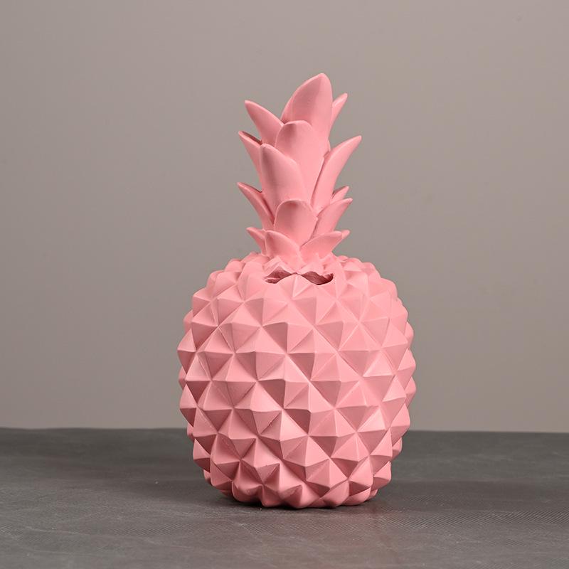 Harz Ananas Spardose Figuren Ananas Modell Spardose Miniaturen Frucht Dekoration Kreative Heimdeko