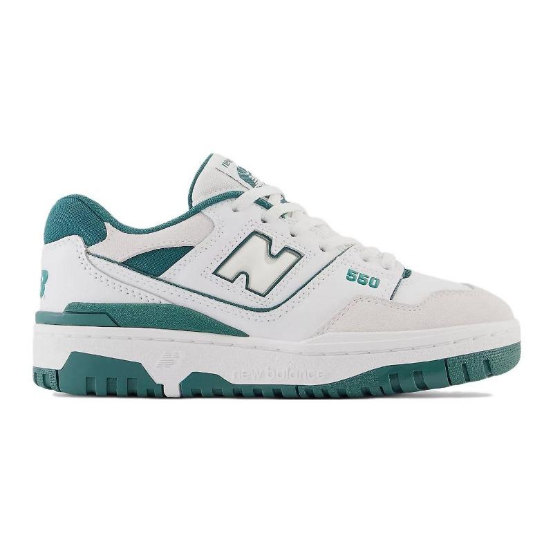 New Balance 550 Kids Low Basketball Shoes White Vintage Teal GSB550TA