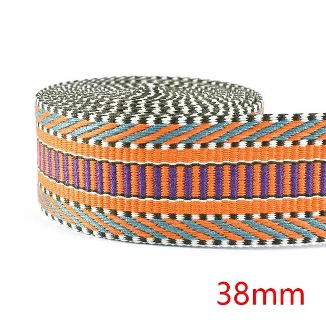 2/3/5M Meetee 38/50mm Jacquard Polyester Webbing Tape By Meter Decorative Ribbon Band Backpack Strap Clothes Sewing Accessories