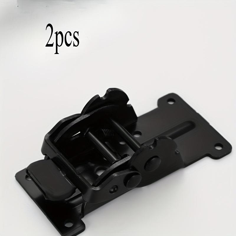 2/4pcs Foldable Bracket Self-Lock Hinge Hardware With Screws Lock Extension Support For Table Leg, Bed Leg, Workbench, Black