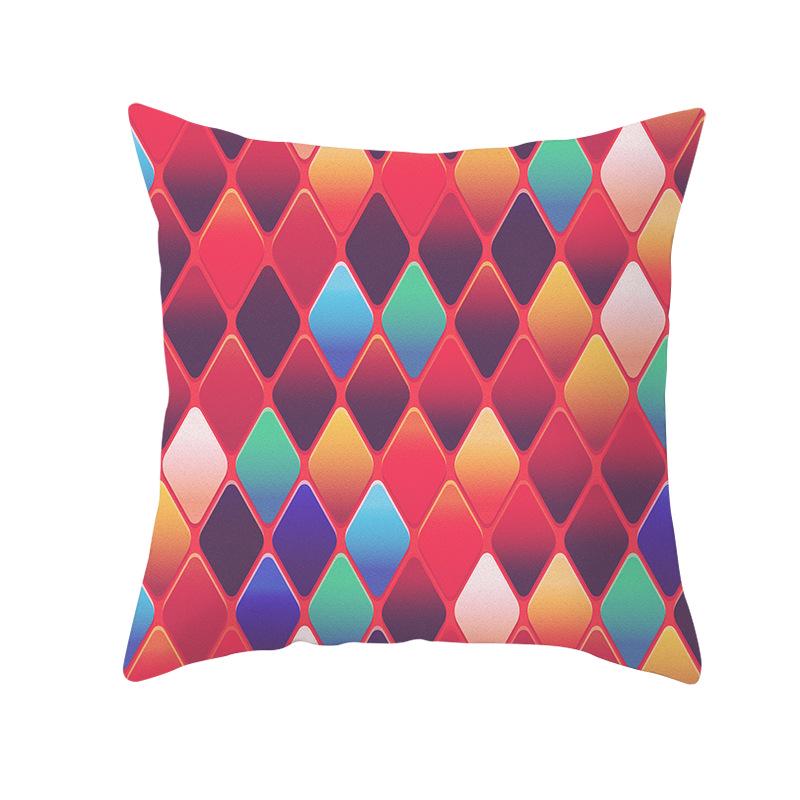 Household Products Colorful Printed Geometric Mirror Space Pillow Case Cushion Waist Pillow Case