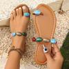 Fashion Summer New Women's Flat Slippers Bohemian Style Roman Sandals Plus Size Beach Flip Flops Slides Women Slippers