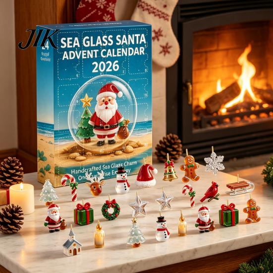 Christmas Tree Hanging Decoration Advent Calendar 2026, 24 Days 2D Acrylic Bear Elk for Countdown Snowman Ornaments Holiday Tree, Window Home