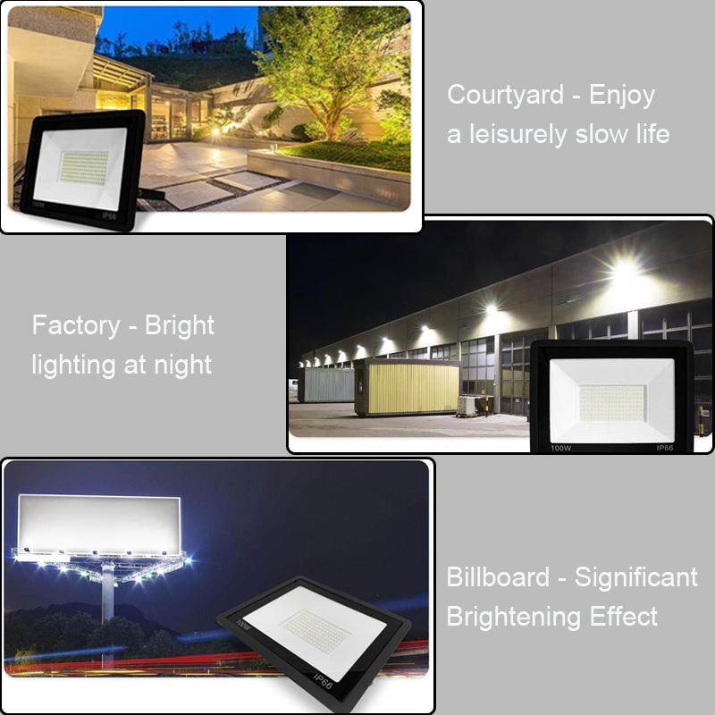 Motion Sensing LED Floodlight Outdoor Led Spotlight 20W 30W 50W 100W IP66 Waterproof Courtyard Garden Street Lighting Wall Lamp