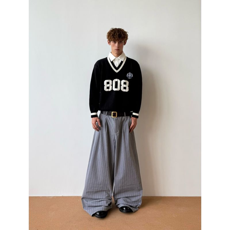 Cabbage Coke American Style Preppy Fake Two-Piece Shirt Collar Sweater Men's and Women's Autumn and Winter Idle Style Warm Knit Tide