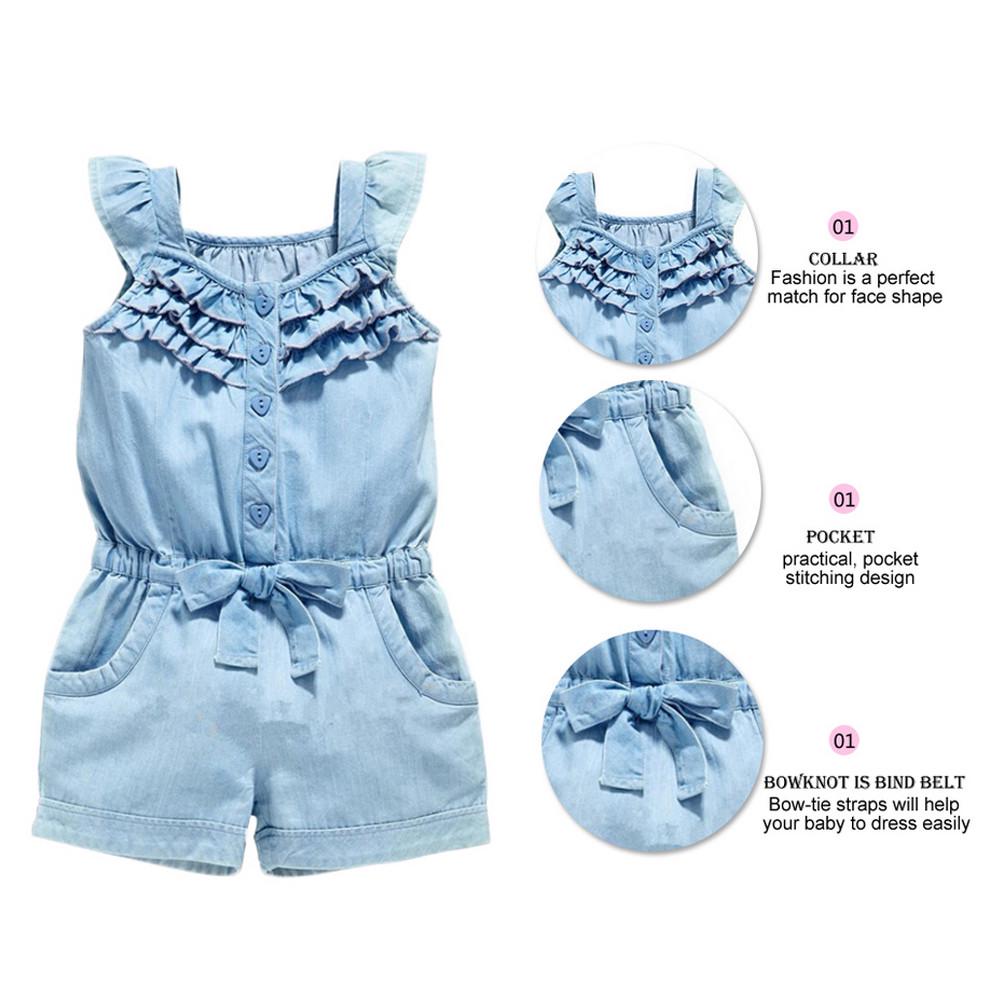 baby denim romper suit