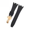 For AP15703 15710 26703 Royal Oak Offshore High Quality  rubber strap 28mm Men's Black Bracelet Folding Buckle with Tools