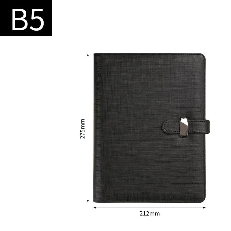 B5 Budget Binder Transparent Refillable Loose Leaf Ring Binder Planner Notebook Leather Snap A5 Binder