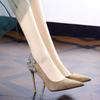 2025 New Diamond-Style Female High Heels Pointy Shallow Mouth Sexy and Fashionable Thin Heels Single Shoes Women