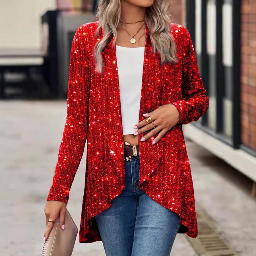 New Wish Women's Evening Jacket Long Sleeve Winter Coat Formal Small Blazer