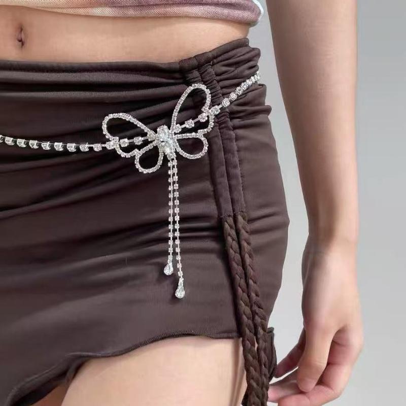 Bohemian Style Turquoise Decorated Women'S Waist Chain Body Chain Jewelry  Accessory