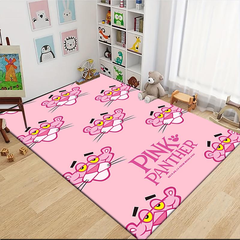 Pink Panther Carpet Rug Soft Washable Antislip Home Living Room Sofa Mats Personalized Christmas Rug