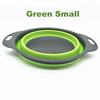 Collapsible Drainer with Handle, Foldable Silicone Colander, Fruit and Vegetable Washing Basket, Kitchen Tools Strainer