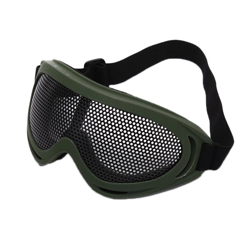 Tactical Airsoft Hunting Metal Mesh Lens Goggle Sports Safety Eyewear Glasses