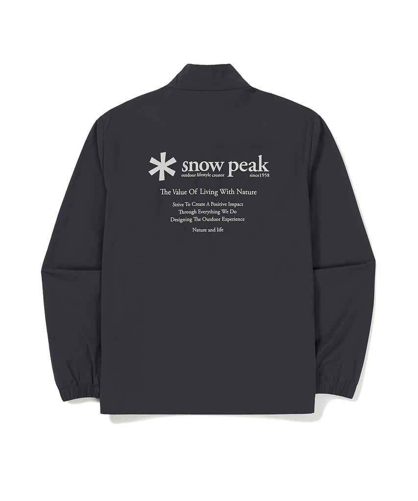 Snowpeak Apparel Thin Tech Woven Stand Neck Windbreaker Charcoal Navy (S24Mmswb34)