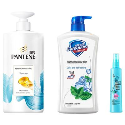 Safeguard Pure Care Minze Duschgel, Shampoo & Mückenschutz Set