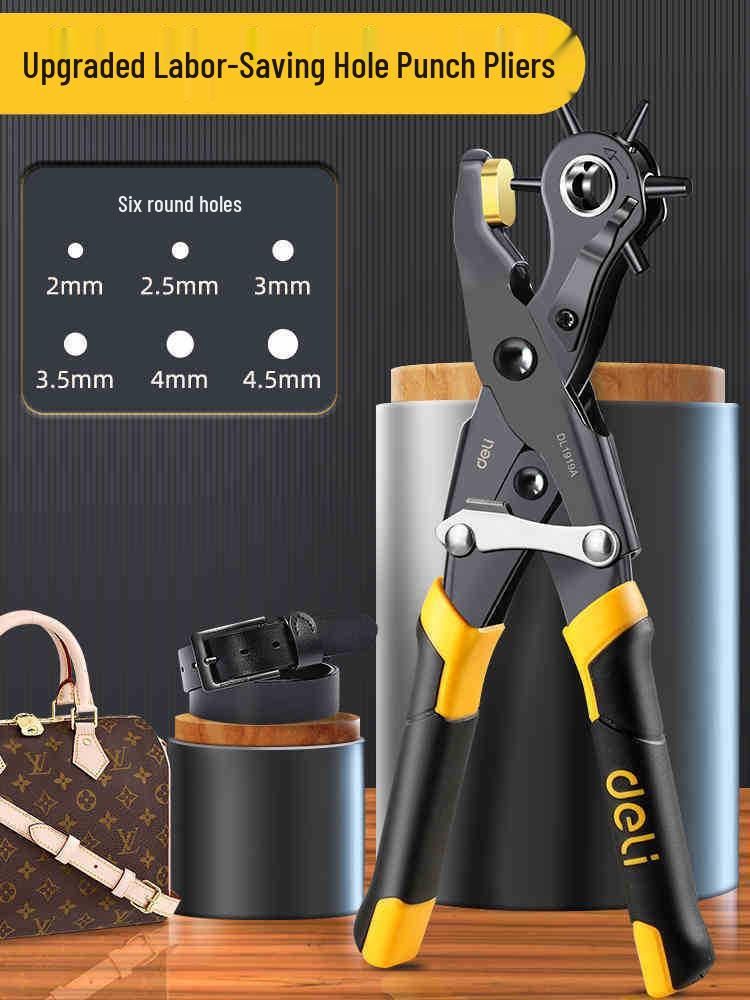 Labor-Saving Leather Hole Punching Pliers for Belts and Straps
