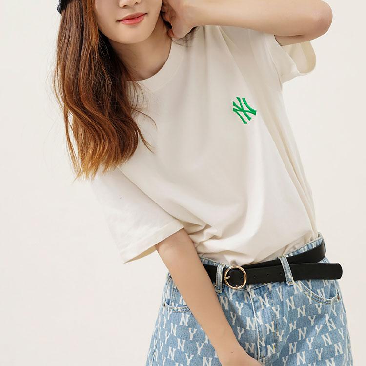 MLB Drop Shoulder Sleeve T Shirt Unisex White 3ATSEC323-50CRS