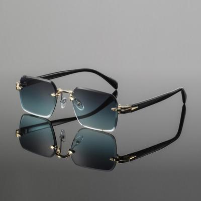 Modne Bezramkowe Okulary Przeciwsłoneczne Unisex UV400 - Styl Europejski i Amerykański