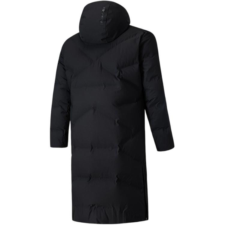 Anta Champion All-Weather Series Hooded Casual Versatile Solid Color Long Down Jacket Men Outerwear 152540937-1