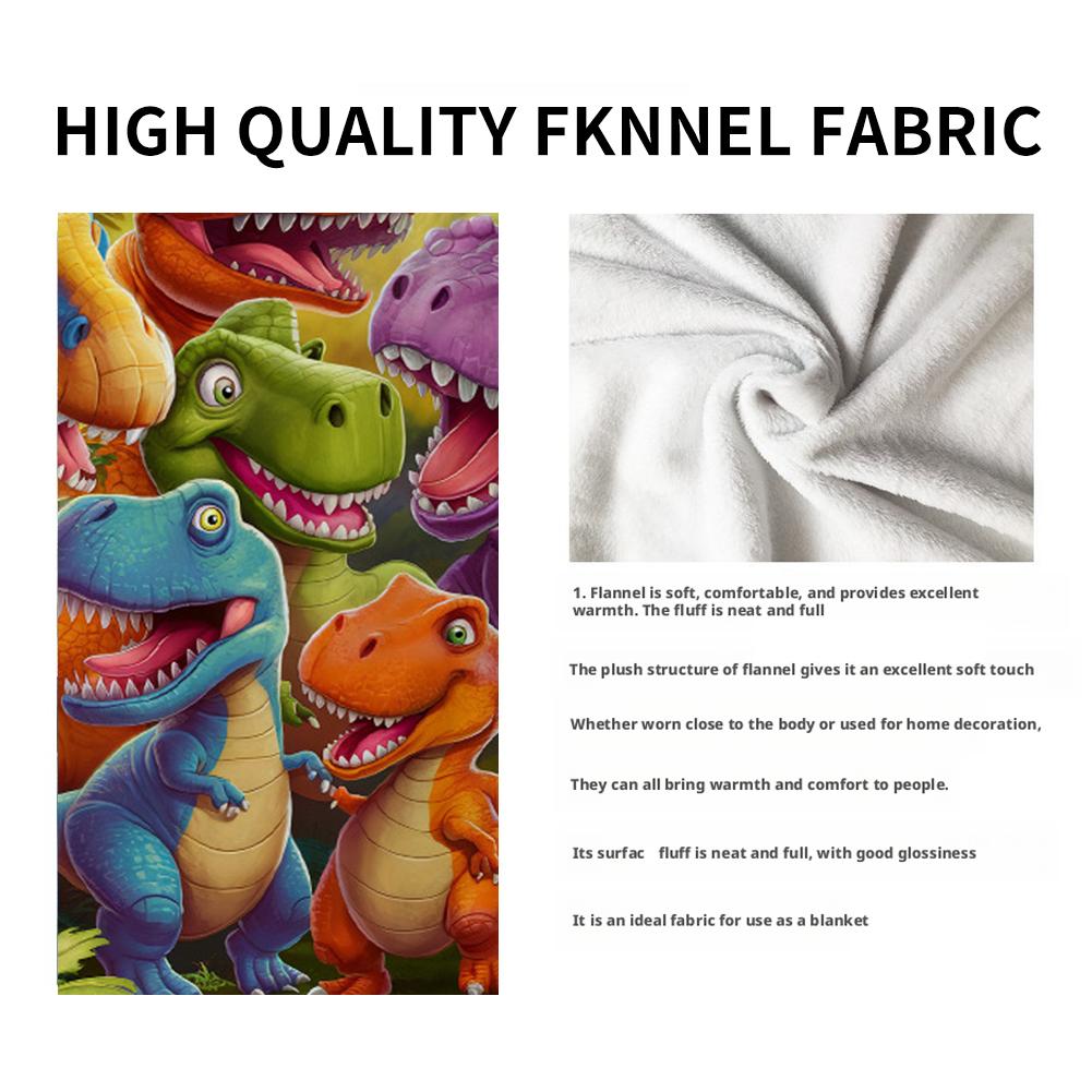 Cute Funny face dinosaur 3D print blanket tapestry comfortable warm blanket lightweight fabric fast shipping washable Flannel