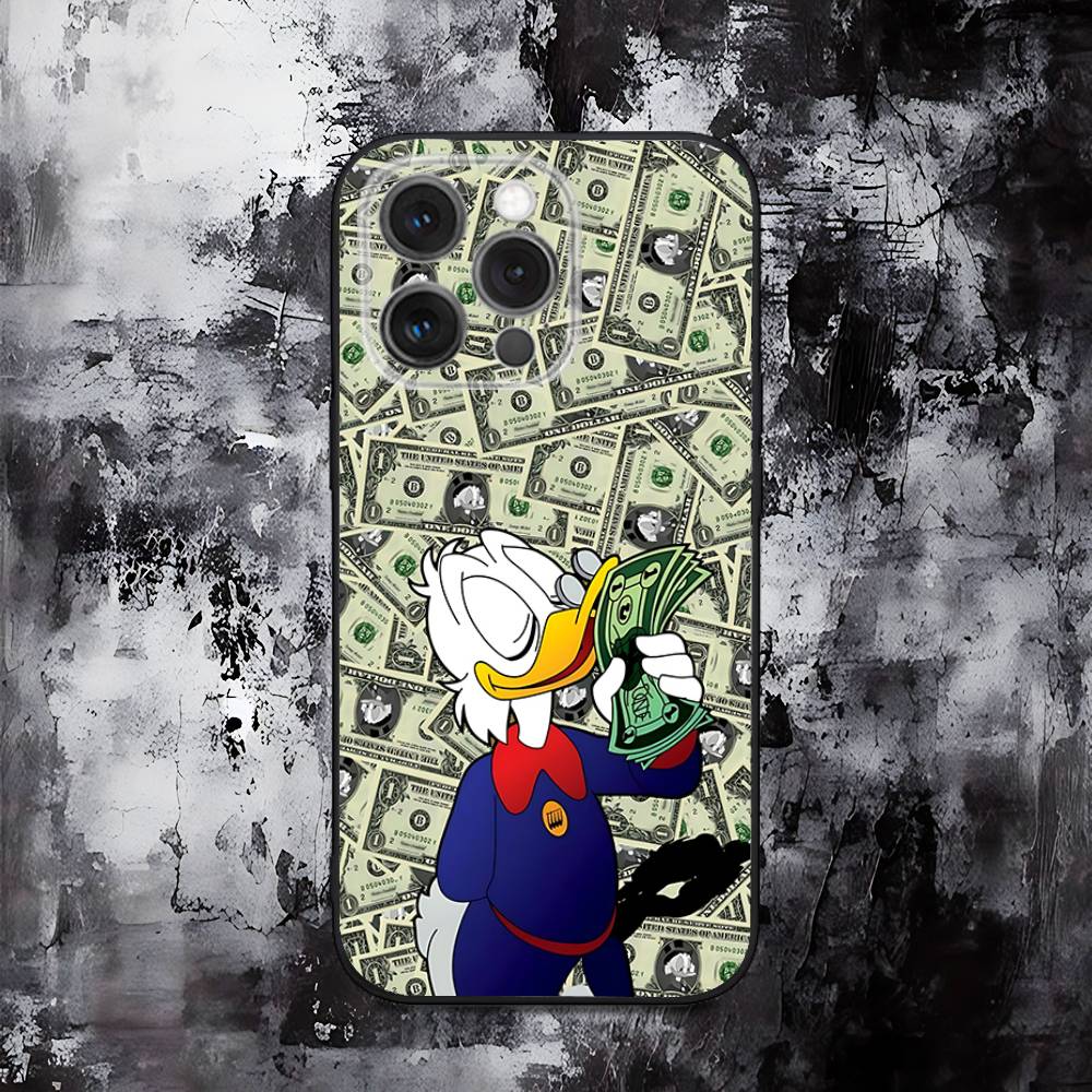 M-Monopoly Cash Phone Case For iPhone 16,15,14,13,12,11,Pro,Max,Plus,X,XS,SE,E,Mini,Soft Silicone Black Case