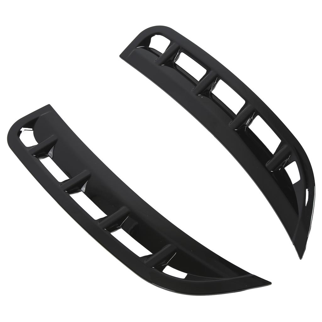 Pair Front Bumper Side Air Vent Spoiler Wind Knife Gloss Black Replacement for Mercedes Benz GLE Class 2019+