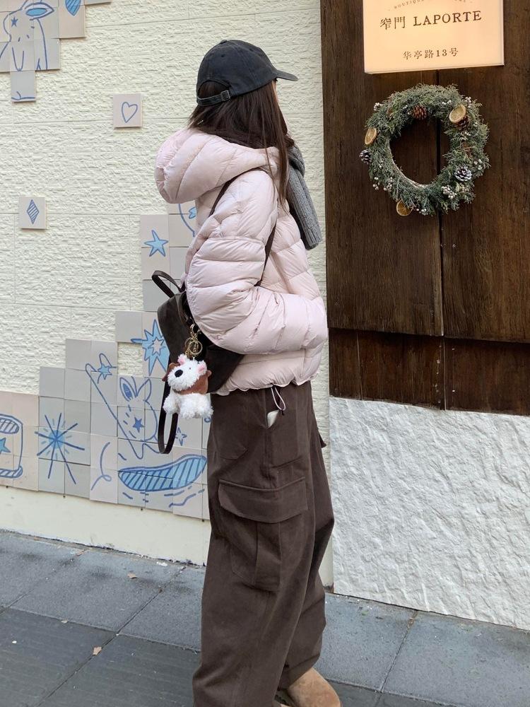 Super Good-looking Ribs Cotton-padded Clothes Women's Year Hooded Short Small Warm Cotton-padded Clothes Cotton-padded Jackets Turtle Back Winter Jack