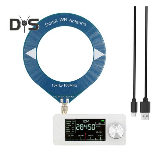 0,5-108 MHz Tragbares Mini-Radio mit 1,9-Zoll-IPS-Bildschirm LSB/USB/AM/FM Mini-Taschenradio Allband-Radioempfänger mit Antenne