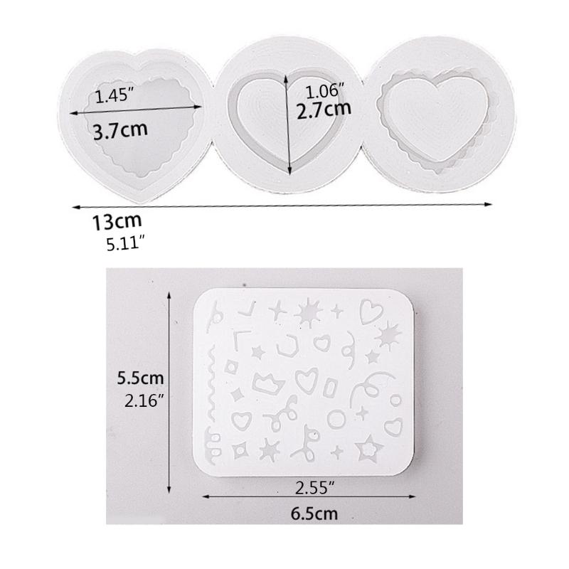 Love for Creative Quicksand Mold for Making Delicate Keychain Pendants Crafts Ornaments for Decoration Non-toxic Safe