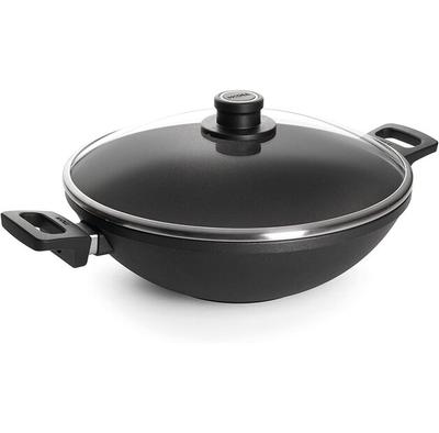 Wok Pan Woll Nowo Titanium Induction 32 Cm with Lid and Tempura Rack (1132ILL)