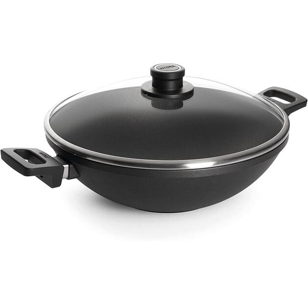 

Сковорода-вок Woll nowo Titanium Induction 32 см с крышкой и решёткой для темпуры (1132ILL)