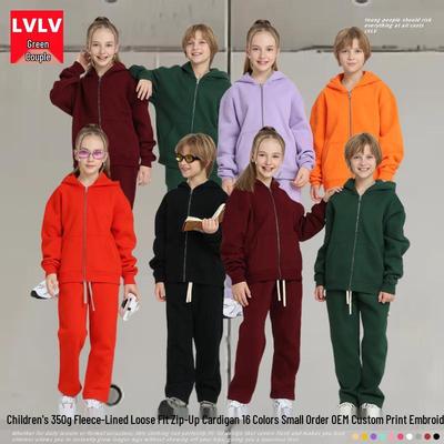 Children's Hooded Fleece Zipper Jacket - Unisex Casual Sweatshirt
