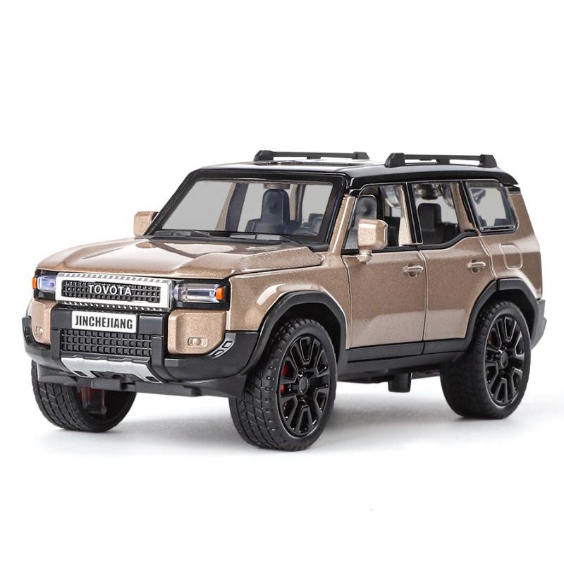 

1/32 Toyota Prado Сплав Литье под Давлением Модель Автомобиля Игрушка Инерционный Звук и Свет Внедорожник Детский Подарок 6 Дверей Автомобиля Могут Открываться золотой