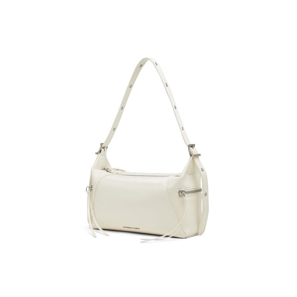 Charles & Keith Soft Zipper Underarm Bag Motorcycle Bag PU Shoulder Bag Medium Women bags Multiple-Colors CK2-40782413