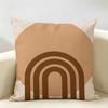 Nordic Abstract Art Cushion Cover Natural Linen Organic Fabric Double-Sided Printing Breathable Perfect For Home Decor