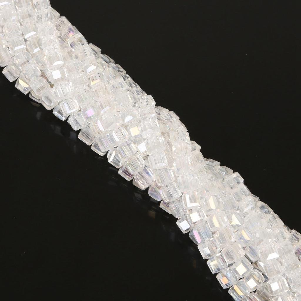 2-8mm Mixed Color Square Glass Crystal Beads for Handmade DIY Jewelry and Necklaces